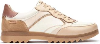 Pikolinos Off White Dames Sneaker - Dames - Sneakers - Veelkleurig - 42 EU - Leer - Schoenen