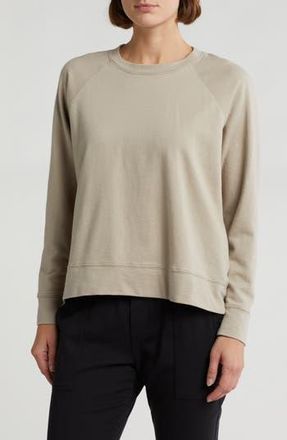 James Perse Cotton French Terry Relaxed Sweater in Toast at Nordstrom Rack, Size 0 (Fits Like 00 Us)