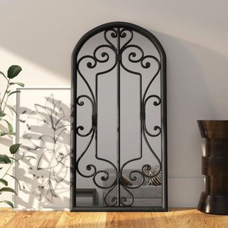 Berkfield Home Mirror Black 70x30 cm Iron for Indoor Use