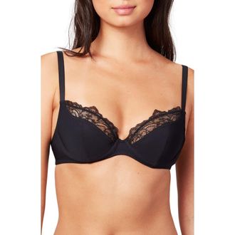 Liberte Crosby Micro Plunge Bra in Onyx at Nordstrom, Size 38D
