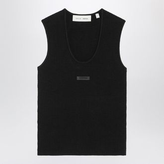 Fear of God Black Tank Top In Stretch Waffle Fabric