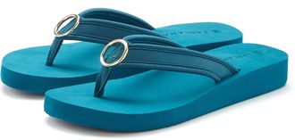 Lascana Badezehentrenner »Sandale, Pantolette,« Zehentrenner, Badeschuh mit Ringapplikation Italy VEGAN
