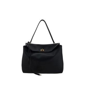 Balenciaga Black Calf Leather Bos Taurus Shoulder Womens Bag