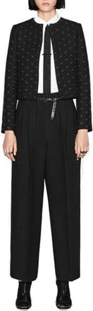 Dior Womens Black Wool Casual Pants