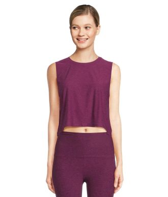 Beyond Yoga Beyond Yoga Featherweight Minimal Cropped Tank Top Women Aubergine GBO4067