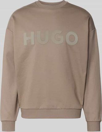 HUGO BOSS Oversized Sweatshirt aus reiner Baumwolle Modell DINEX in Mittelbraun, Gr&ouml;&szlig;e XXL