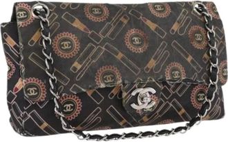 Chanel Pre-owned Vintage Satin Schoudertas - Dames - Vintage Schoudertas - Bruin - ONE Size - Satijn - Vintage