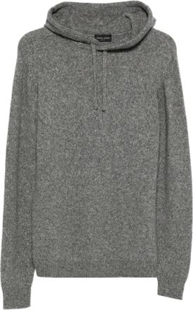 Roberto Collina Maglione con cappuccio - Grigio