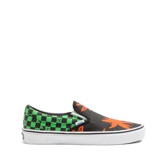 Vans Checkerboard Palm Tree Slip-On Sneakers - Heren - Sneakers - Veelkleurig - 42 1/2 EU - Katoen - Schoenen