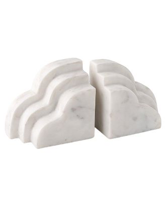 BIDKhome Bidkhome Marble White Bookend