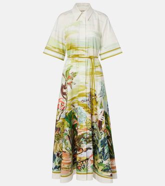 Alemais Al&eacute;mais Jungle Boogie cotton shirt dress