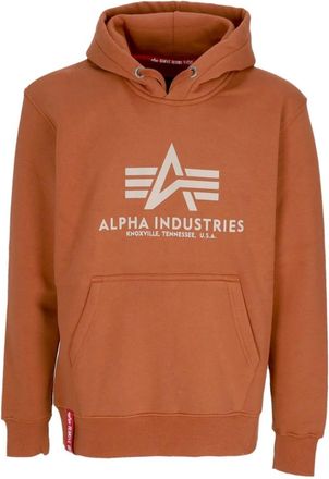 Alpha Industries Basis hoodie in hazelnootbruin - Heren - Hoodies - Bruin - S - Katoen - Hoodies & sweatvesten