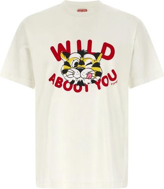 Kenzo Wild Tiger T-shirt - Heren - T-shirts - Wit - M - Katoen - Tops