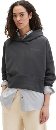Marc O'Polo Hoodie MARC OPOLO, Damen, Gr. M, stormy sky, Sweatware, Obermaterial: 100% Baumwolle, relaxed fit normal, B&uuml;ndchen, Sweatshirts Hoodie, relaxed fit mi
