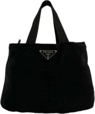Prada Pre-owned Tote Bags, female, Black, Size: ONE SIZE Pre-owned Vintage Tote Bag