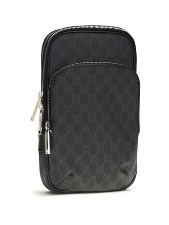 Gucci Mens Gg Supreme Shoulder Bag Black-Black-Brb-Blk Black/black/brb/blk