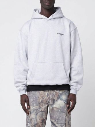 Represent Felpa con cappuccio over in cotone con logo Represent