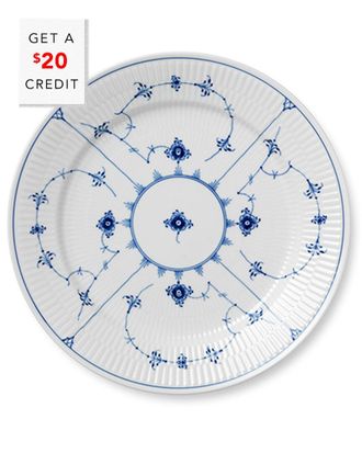 ROYAL COPENHAGEN 10.75In Fluted Plain Dinner Platewith $20 Credit