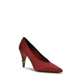 Versace Womens Gianni Heel Red Viscose Silk