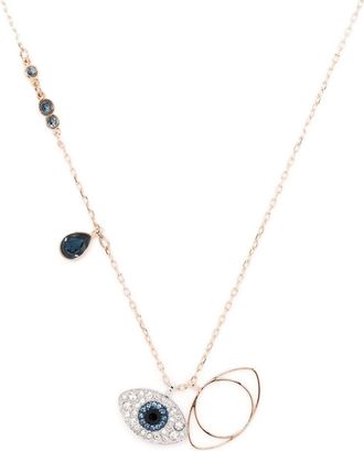 Swarovski eye gemstone pendant necklace - women - Metal - One Size - Gold