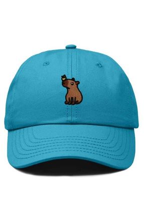 Dalix Capybara Embroidered Everyday Hat in Teal at Nordstrom