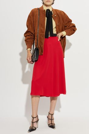 Valentino Garavani Suede Jacket, Womens, Brown