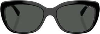 Vogue Eyewear Farfalla Zonnebril - Dames - Zonnebrillen - Zwart - 55 MM - Nylon - Accessoires