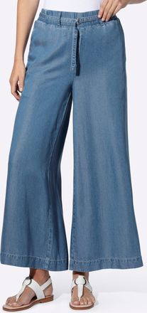 Heine Bequeme Jeans HEINE, Damen, Gr. 34, Normalgr&ouml;ssen, blau, stone, washed, 100% Lyocell, unifarben, 7/8-L&auml;nge, Jeans Bequeme Jeans