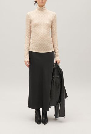 Claudie Pierlot Sous pull imprim&eacute; CP beige