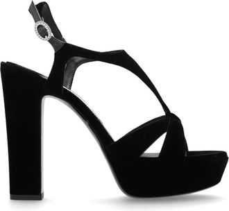 Jimmy Choo London Kesia 120 Platform Sandalen - Dames - Sandalen met hakken - Zwart - 35 EU - Schoenen