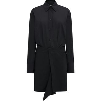 C&acirc;llas Milano GEMMINI Wrap shirt dress in Black at Nordstrom, Size 8