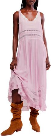 Free People Voile and Lace Midi Dress in Lilac Combo at Nordstrom, Size X-Small
