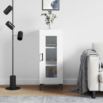 vidaXL Credenza Bianca 34,5x34x90 cm in Legno Multistrato - Vidaxl