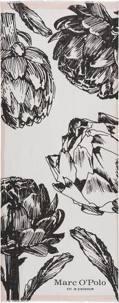 Marc O'Polo floral-print scarf - women - Cotton/Linen/Flax - One Size - White