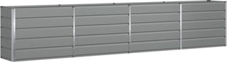 vidaXL Jardinera Gris Claro 385 X 50 X 75 Cm Acero Galvanizado Vidaxl