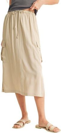 Wishlist Cargo Midi Skirt in Taupe at Nordstrom Rack, Size Medium