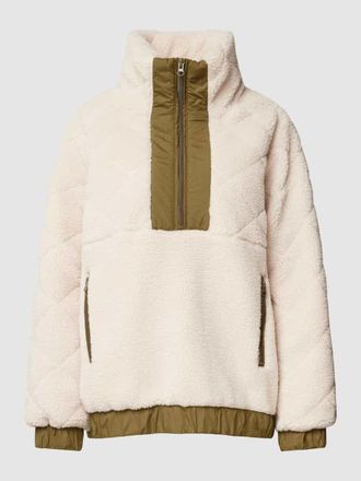 Part Two Fleecejacke aus Teddyfell in Schlupfform in Beige, Gr&ouml;&szlig;e 36