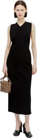 Khaite Stretch V-Hals Open Rug Jurk - Dames - Korte kleedjes - Zwart - M - Polyester - Kleedjes