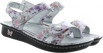 Alegria Womens Leather Sandal In Looker White