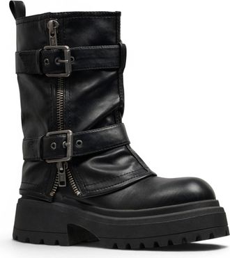 Windsor Smith Womens Black Chunky Platform Pull-On High Boots - Vendetta