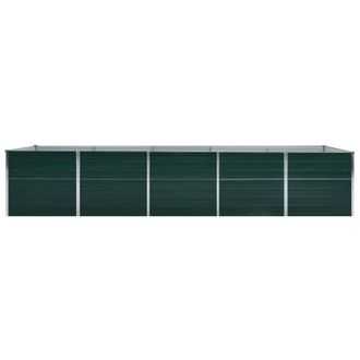 Berkfield Home Garden Raised Bed Galvanised Steel 400x80x77 cm Green | Size: 400 x 80 x 77 cm
