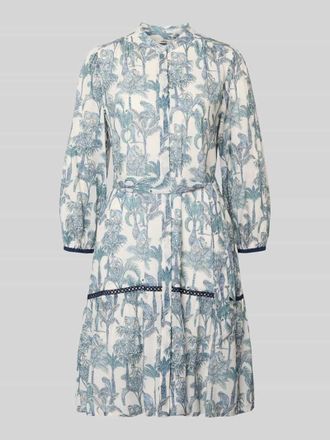 0039 Italy 0039 Italy Knielanges Kleid mit Stehkragen Modell Milo in Weiss, Gr&ouml;&szlig;e XXL