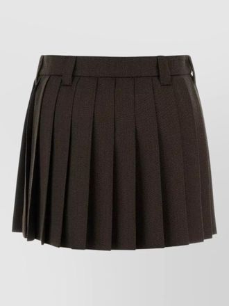 Miu Miu wool pleated mini skirt