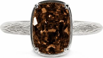 Sterling Forever Sterling Silver Mini Chocolate Elongated Cushion Ring