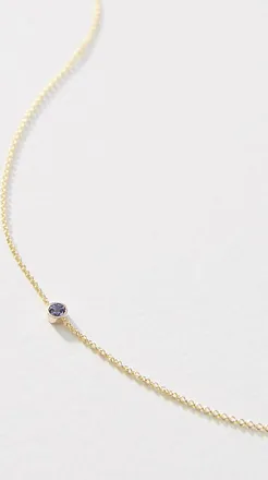 Maya Brenner Designs 14k Yellow Gold Asymmetric Birthstone Necklace