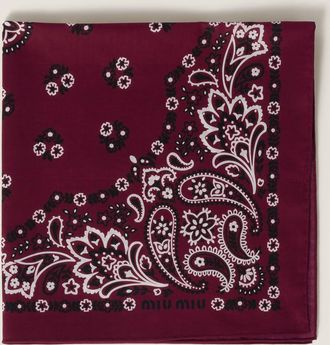 Miu Miu Printed poplin scarf