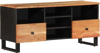 vidaXL Mobile TV 100x33x46cm Legno Massello Acacia e Legno Multistrato vidaXL