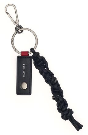 Hammitt Knotted Leather Key Chain in Noir Smooth/Gunmetal at Nordstrom