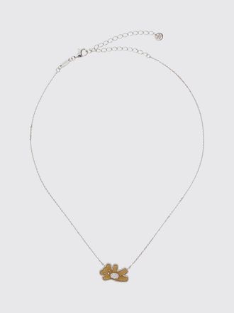 Yvmin Sterling Silver Teddy Bear Pendant Choker with Zircons for a Pop Style