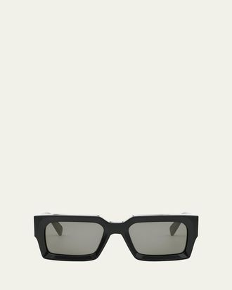 Celine Mens 3-Dot Acetate Rectangle Sunglasses